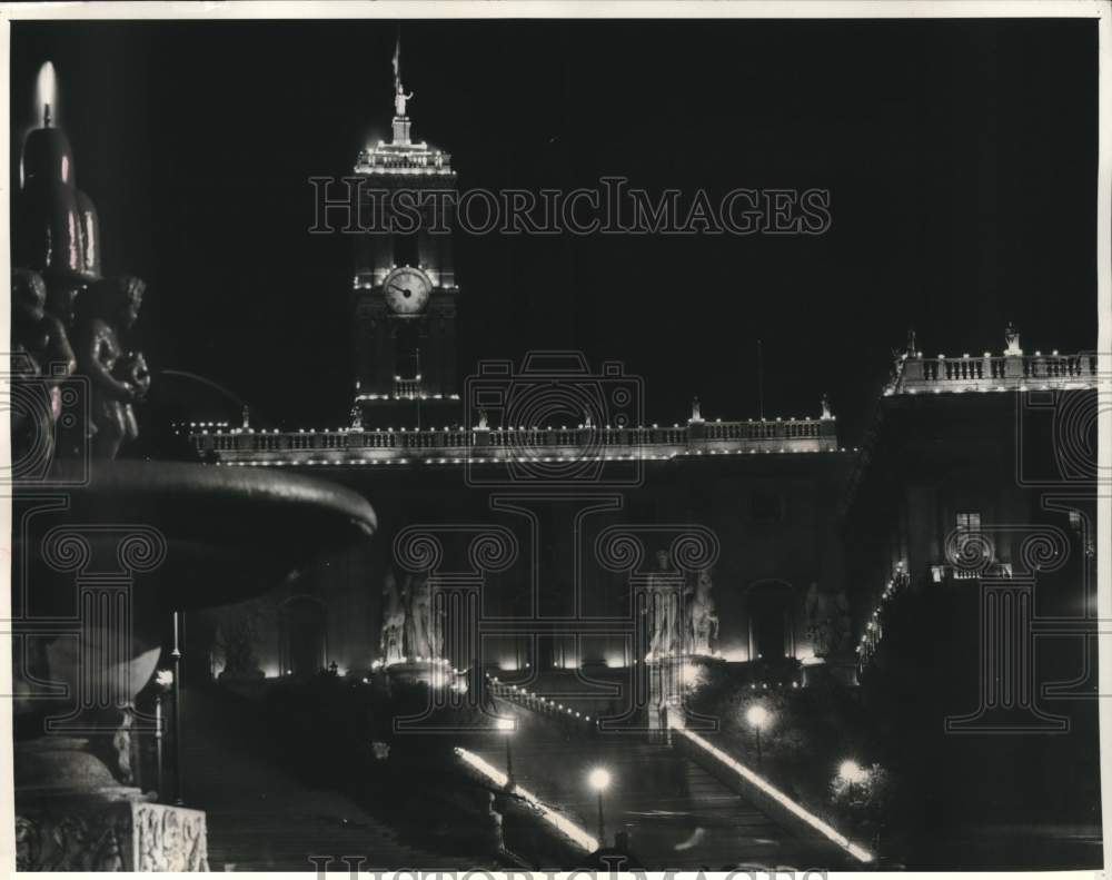1961 Press Photo Old citadel of Ancient Rome, the Campidoglio in Italy