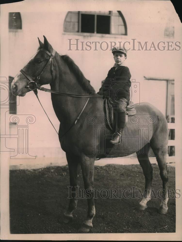 1923 Press Photo Theodore Roosevelt III rides in children&#39;s horse show- Historic Images