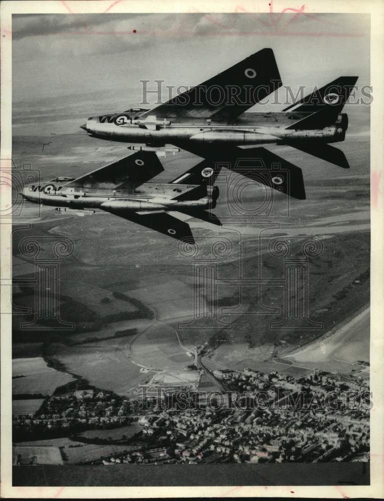 1964 Press Photo F-Mark III jets fly over Scotland - mjx96369- Historic Images