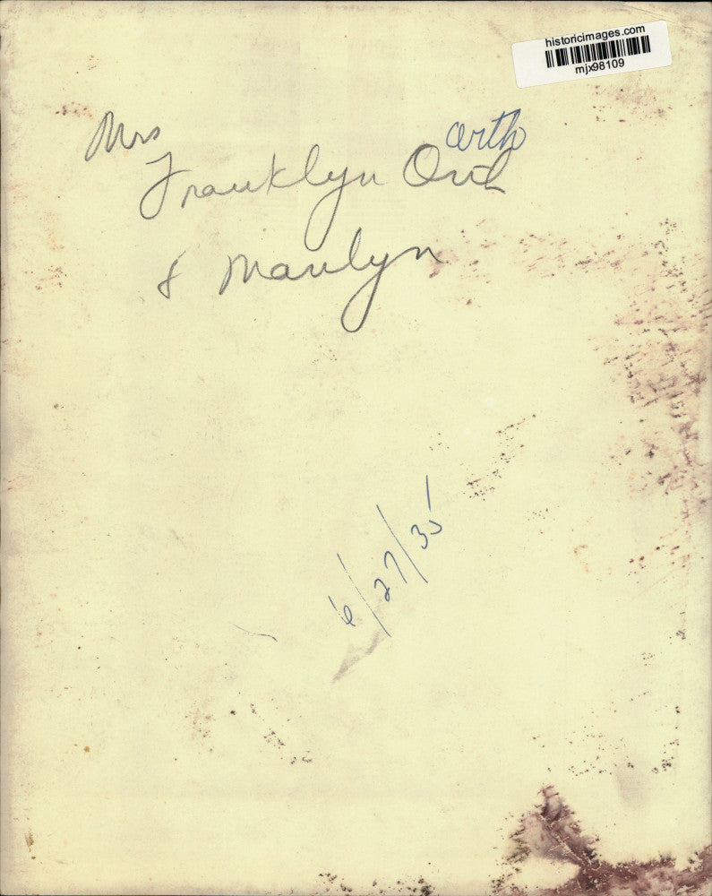 1935 Press Photo Mrs. Franklyn Orth and daughter Marilyn - mjx98109