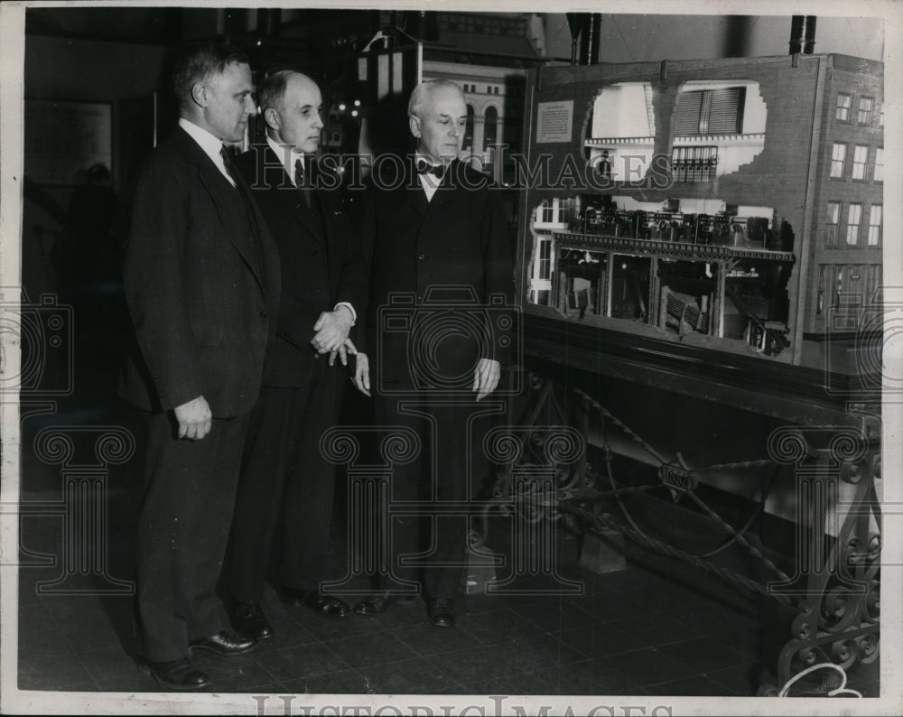 1934 Press Photo Dr. Karl Compton, Dr. Frank B. Jewett, Dr. R. A Millikan