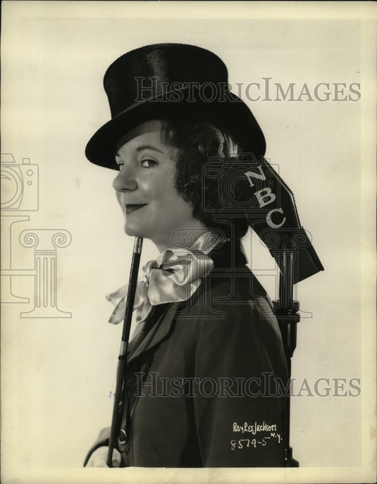 1938 Press Photo Portland Hoffa in Fred Allen's Town Hall Tonight broadcast- Historic Images