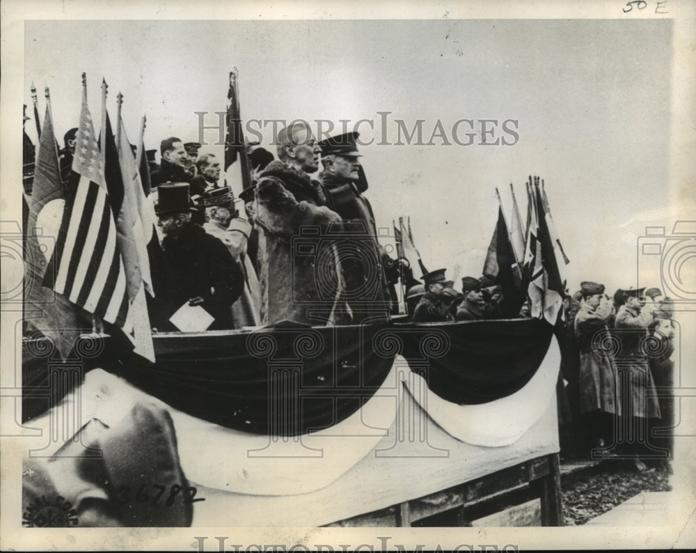 1948 Press Photo President Woodrow Wilson/General Pershing Review French Troops- Historic Images