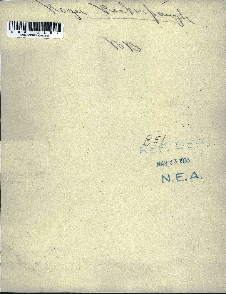 1933 Press Photo Roger Pickenbaugh - nea02167