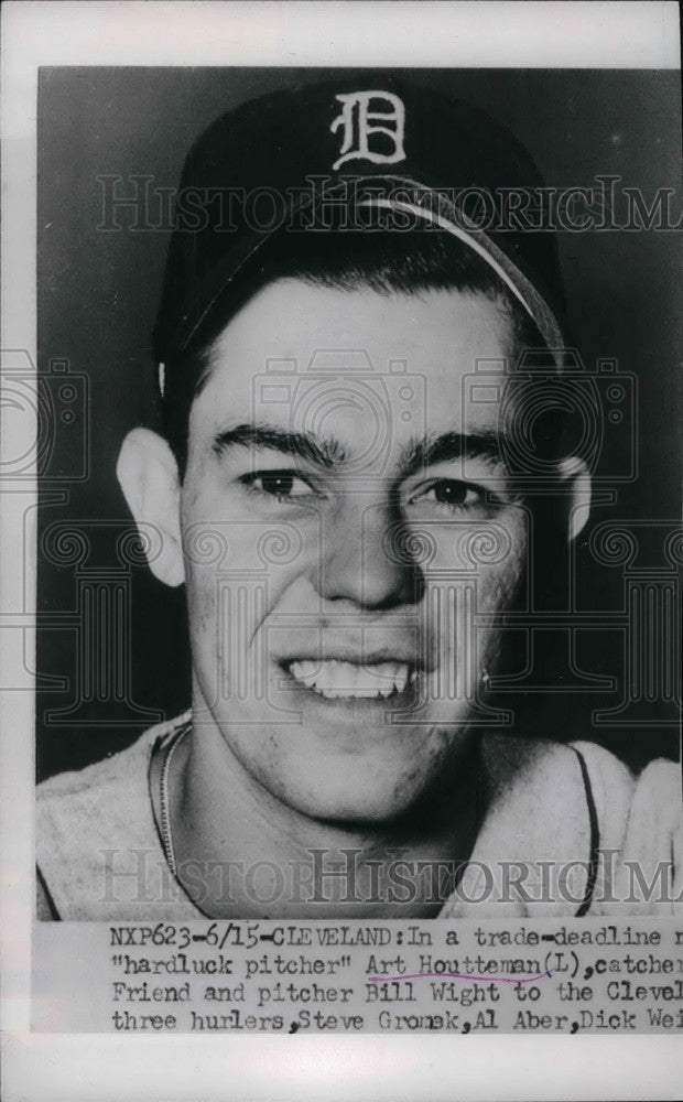 1953 Press Photo Art Houtteman, Cleveland