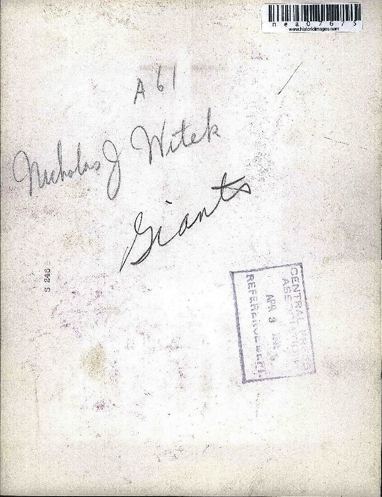 1942 Press Photo NY Giants baseball, Nicholas Witek - nea07675