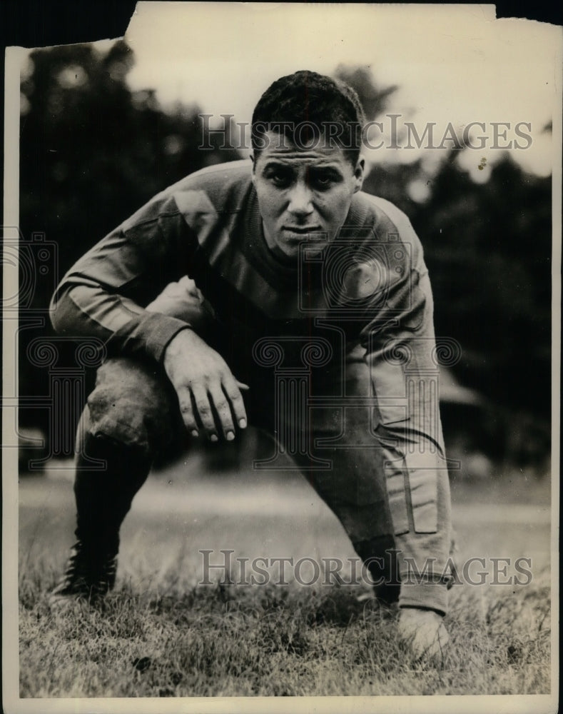 1933 Press Photo Frank Waion Tack university College footballl player