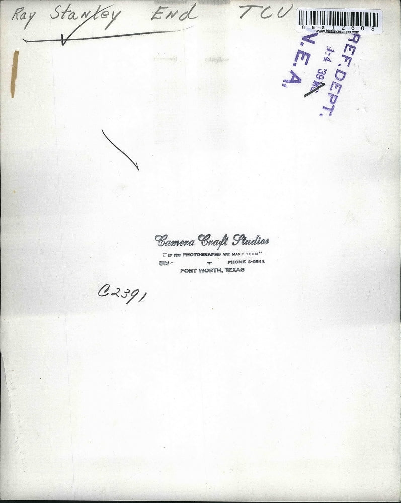 1939 Press Photo TCU football end, Ray Stanley - nea12608