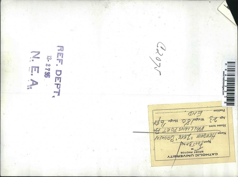 1935 Press Photo Herbert "Zeke" Brown (DE, Catholic University) - nea13358