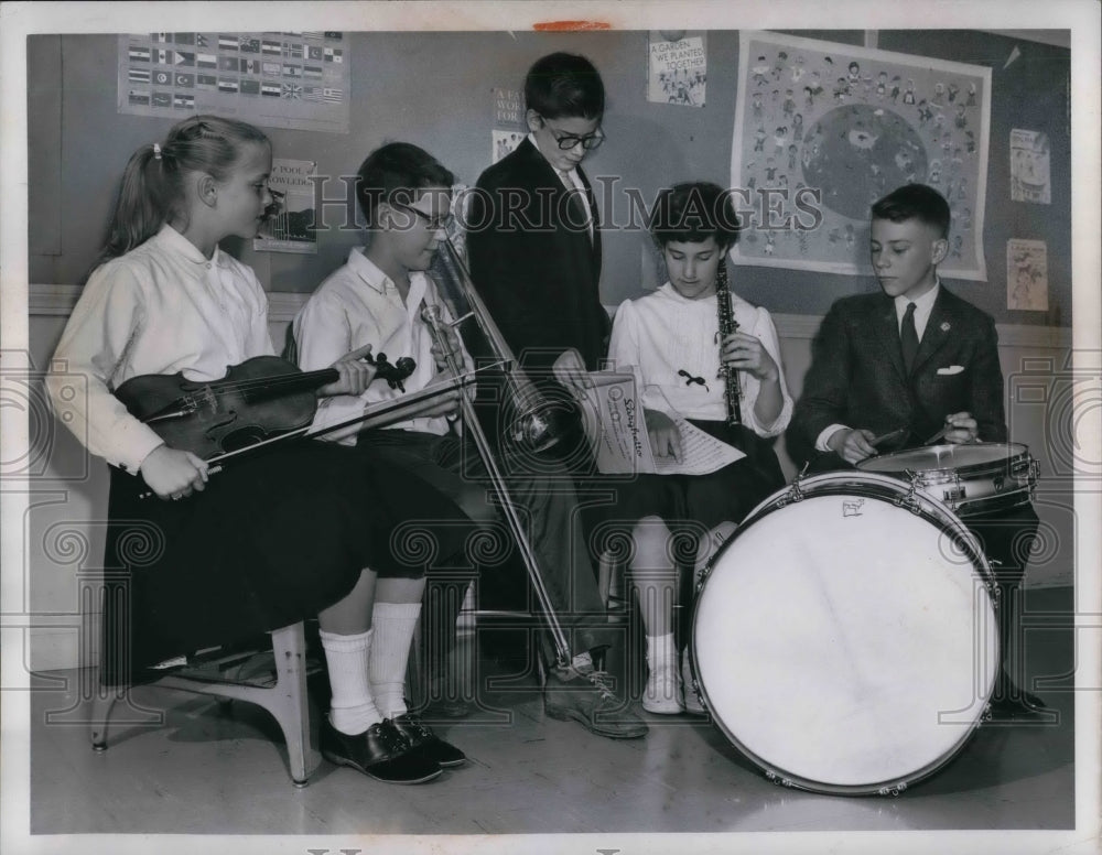 1960 Press Photo Carol Caddy, S. Spencer, C. Slater, M. Zupnik, Roy King