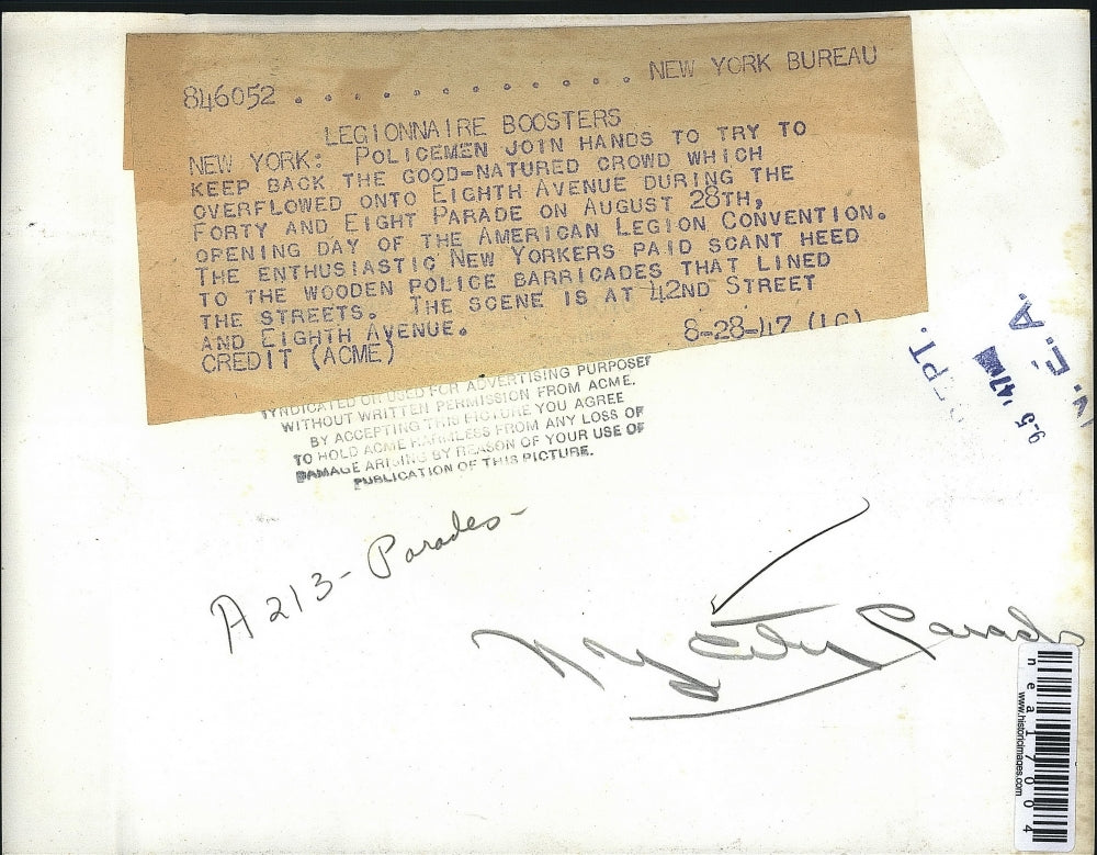 1947 Press Photo American Legion Convention in NYC at 42nd & 8th - nea17004