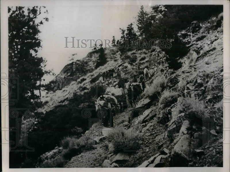 Load image into Gallery viewer, 1936 Press Photo Rescue of newborn baby in High Sierras in California

