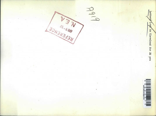 1957 Press Photo Letter lost in Cleveland for 36 years - nea21175