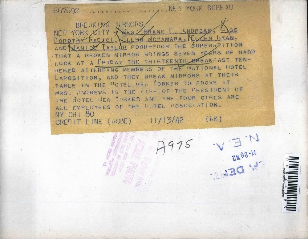 1942 Press Photo Mrs. Frank Andrews, Dorothy Radicl, Ellen McNamara & Ellen Ryan