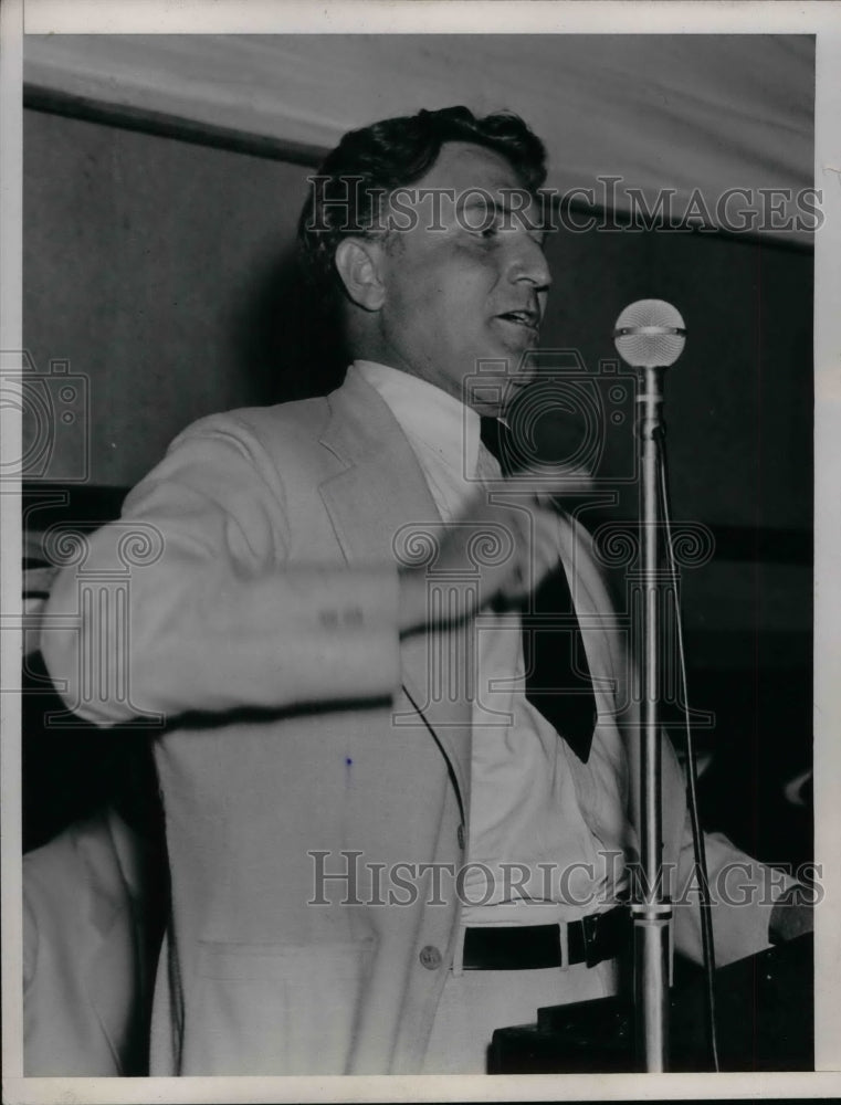 1936 Press Photo Gerald L.K. Smith, Clergyman and Political Organizer