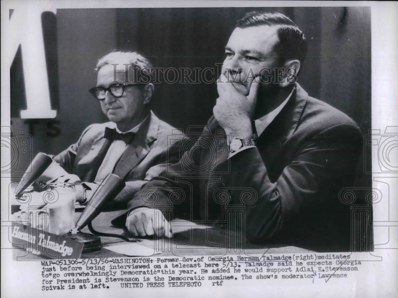 Load image into Gallery viewer, 1956 Press Photo Former Georgia Governor Herman Talmadge Appears On Talk Show
