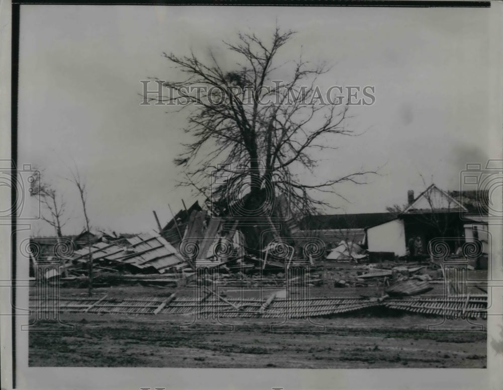 1949 Press Photo Storm Damage in Crowder, Oklahoma - nea27228