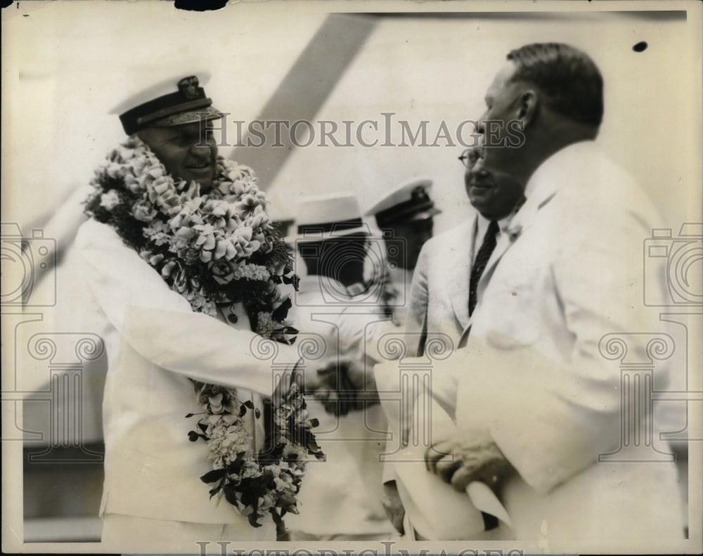 1928 Press Photo Rear Adm LR de Steiguer. USN at NY Naval yard - nea31185- Historic Images