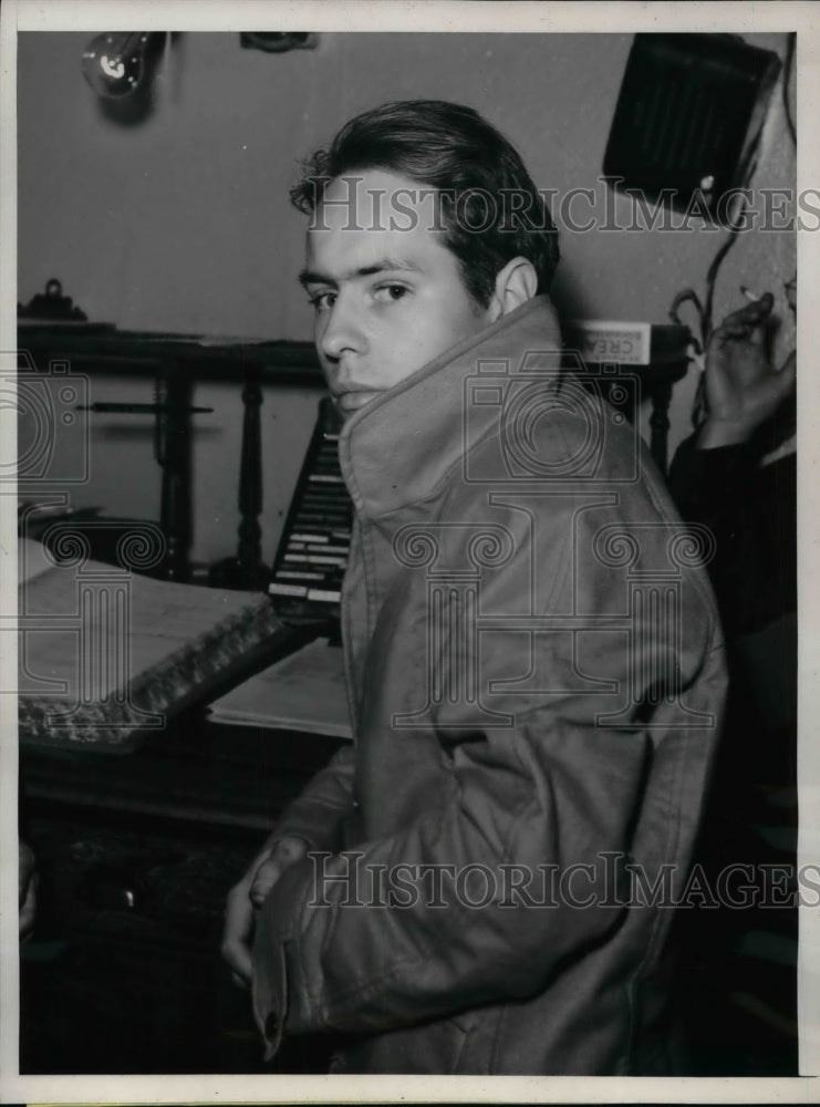 1939 Press Photo Eugene Jacobs Arrested After Admitting Starting Arson Fires