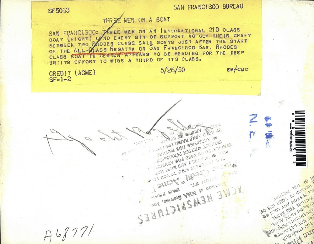 1950 Press Photo All Class Regatta San Francisco - nea31815