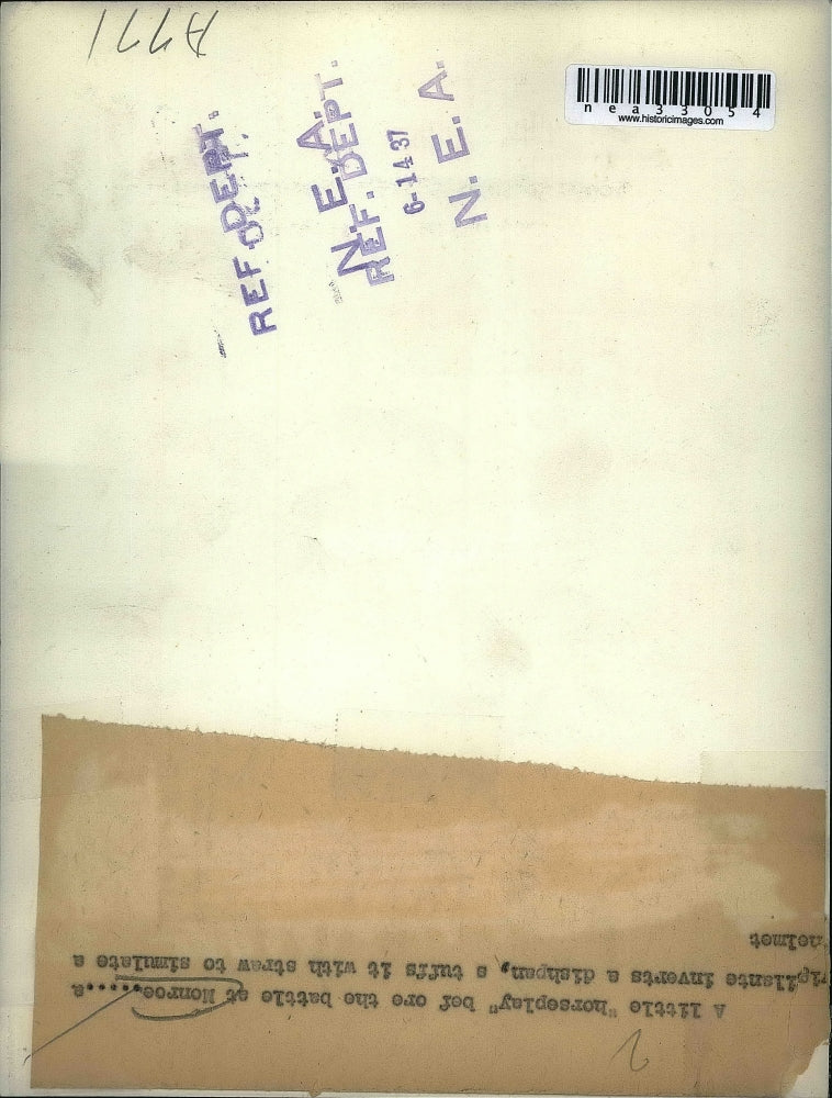 1937 Press Photo Horseplay Before Battle of Monroe - nea33054