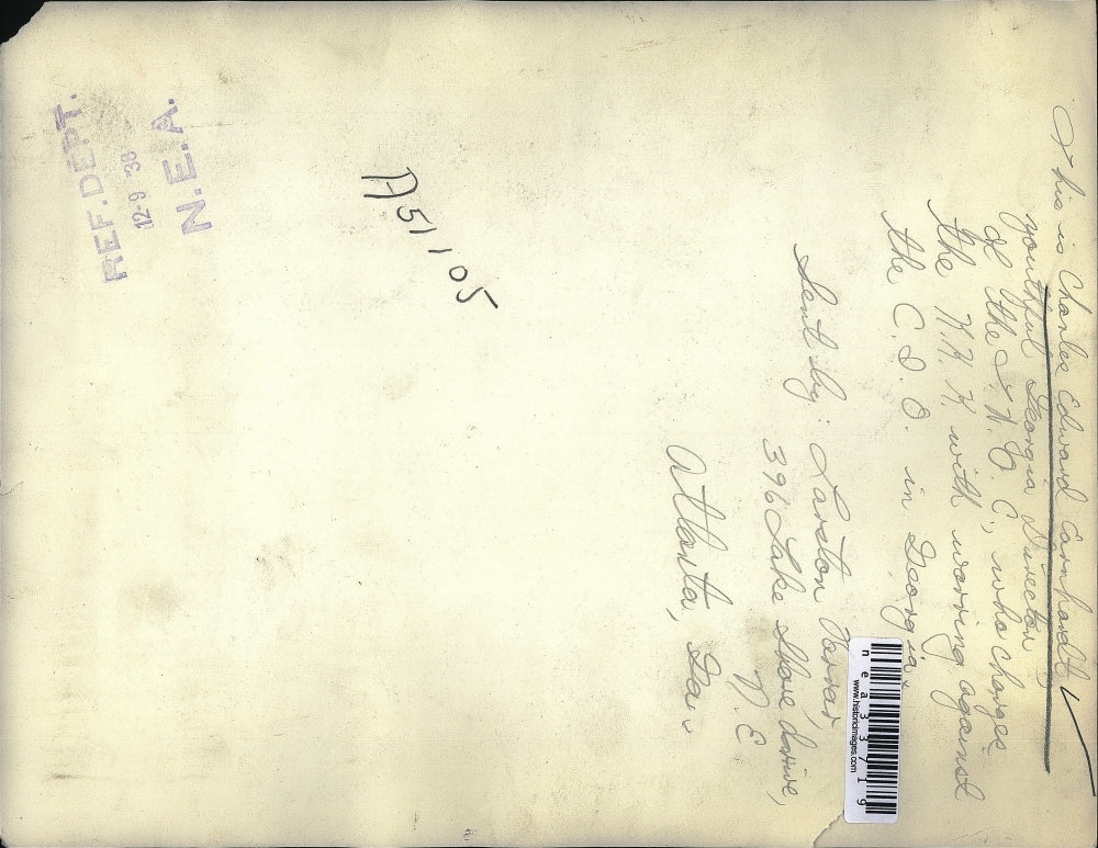 1938 Press Photo Charles Edward Earnhardt, youthful GA director of LWOC who