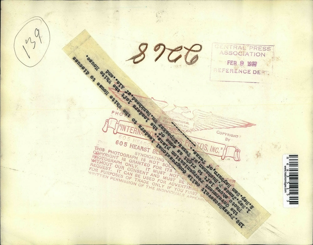 1937 Press Photo Rep James Buchanan, Speaker Wm Bankhead,Rep Sam Rayburn