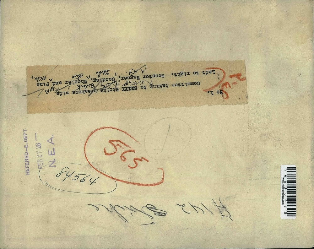 1928 Press Photo Sen Wagner, Gooding, Eheeler & Pine & caol miners wife