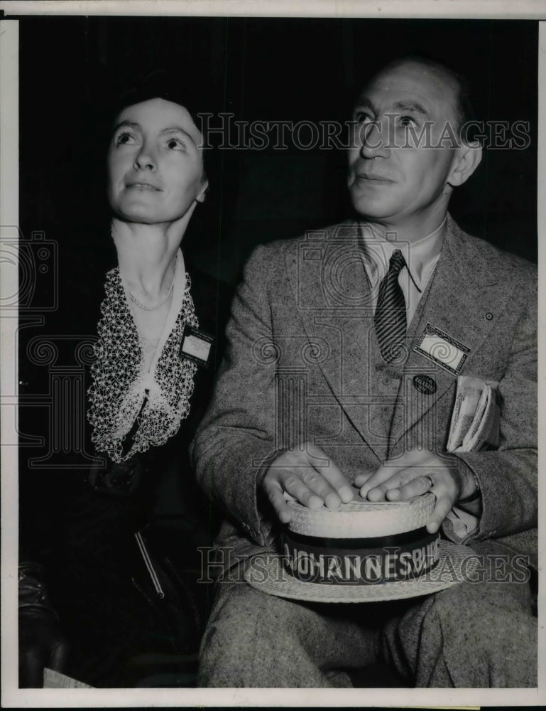 1938 Press Photo Dr. and Mrs. Monty Lawson Travel Far to Attend Rotary Meeting