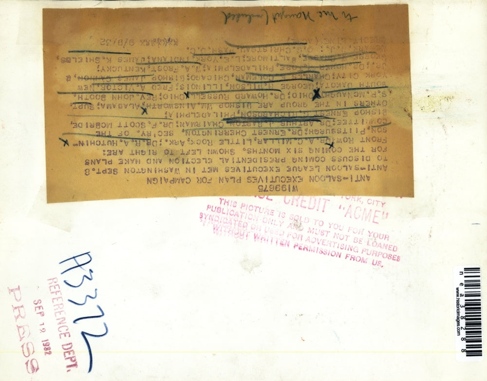 1932 Press Photo Anti-Saloon League Executives in Washington - nea38288