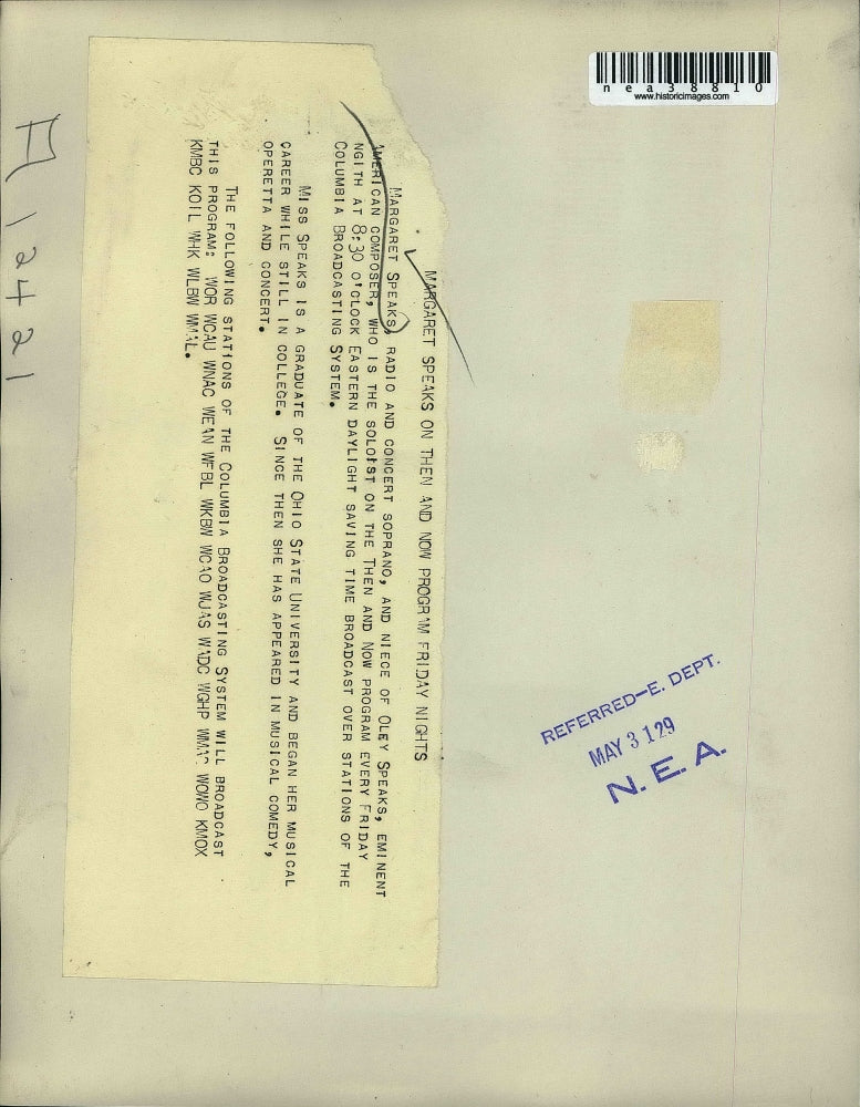 1929 Press Photo Margaret Speaks has many careers. - nea38810