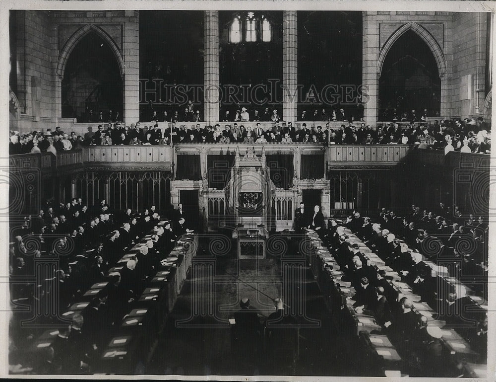 1932 Press Photo Stanley Baldwin addressing opening of Imperial Econ. Conference- Historic Images