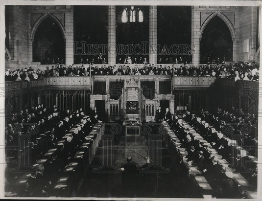 1932 Press Photo Stanley Baldwin addressing opening of Imperial Econ. Conference- Historic Images