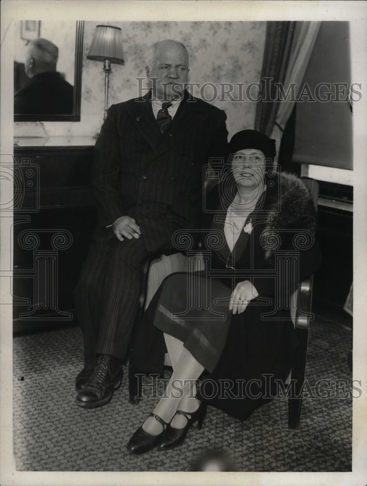 1931 Press Photo Mrs. Blanche Wood Shields with Husband William of New Jersey