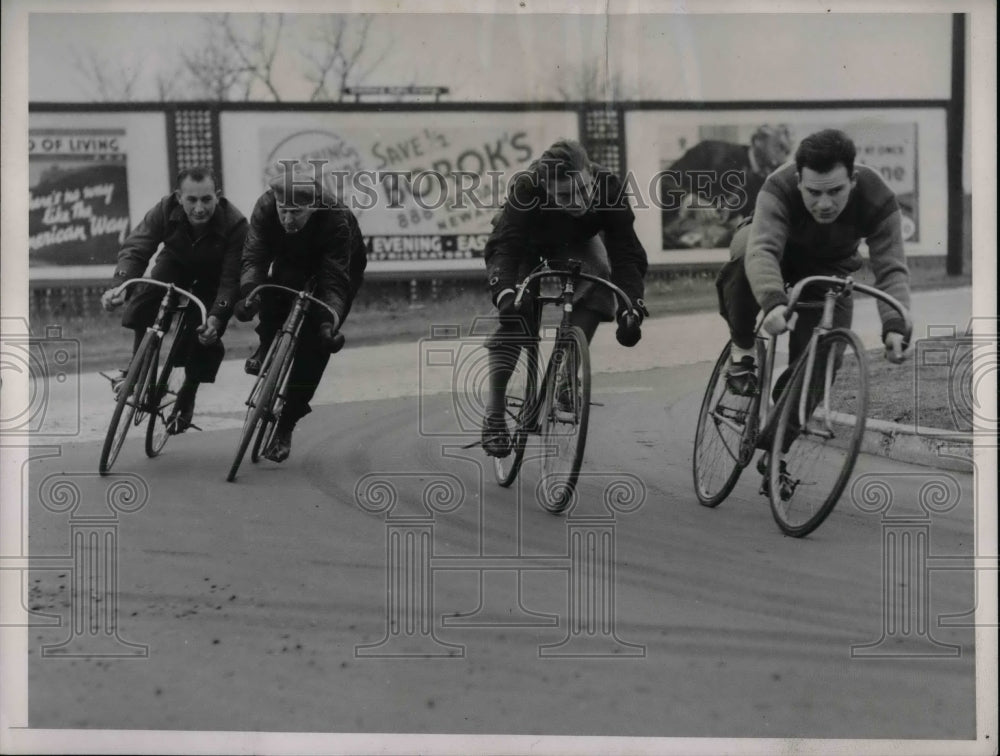 1937 Press Photo Martin Journey, Willie Grimm, Russell Allen, Tino Reboli