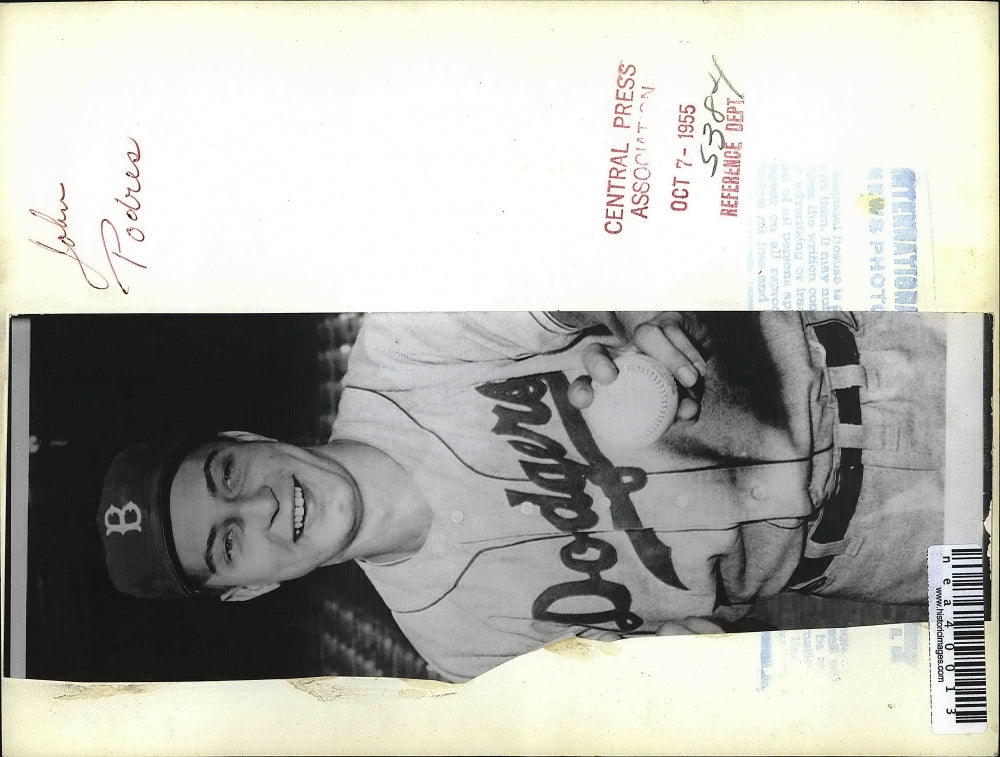 1955 Press Photo General View Ceremony Launching Super Carrier Saratoga Warship