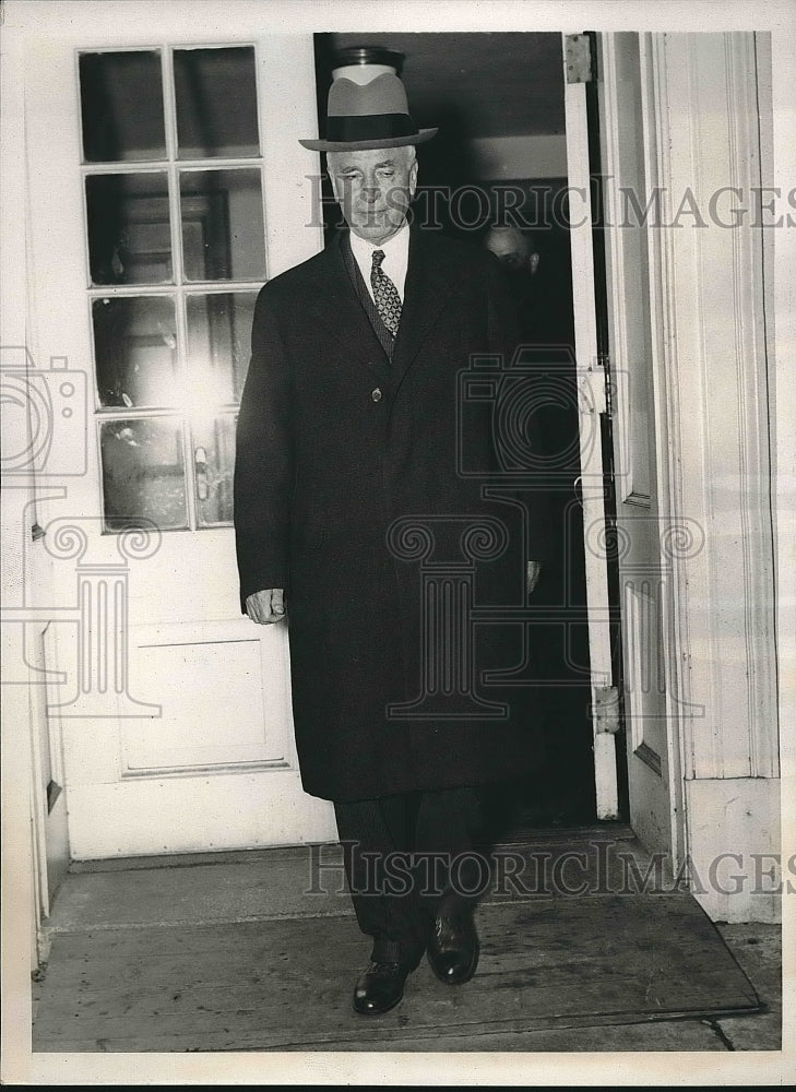 1939 Press Photo Secretary Of State Cordell Hull Leaving White House Washington- Historic Images