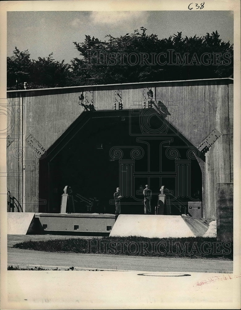 1964 Press Photo Tunnel Shields US Surface To Surface Missile System MACE
