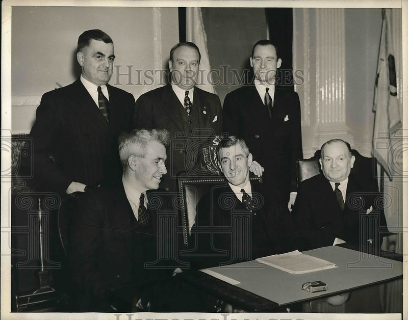 Load image into Gallery viewer, 1939 Press Photo New England Govs.GD Aiken,L Saltonstall,FP Murphy,RE Baldwin
