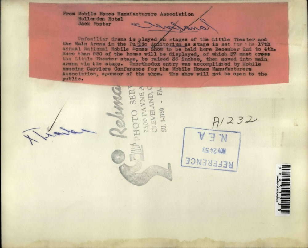 1953 Press Photo Public Auditorim in Cleveland. - nea51739