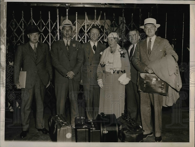 Load image into Gallery viewer, 1936 Press Photo Conn. delegates to Dem Natl Conv, Smith,Bailey,Kelley,Flynn
