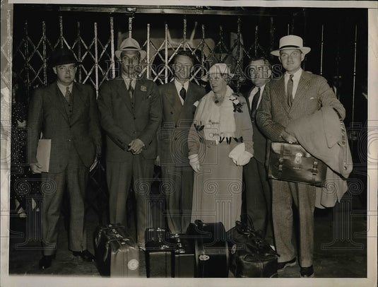 1936 Press Photo Conn. delegates to Dem Natl Conv, Smith,Bailey,Kelley,Flynn
