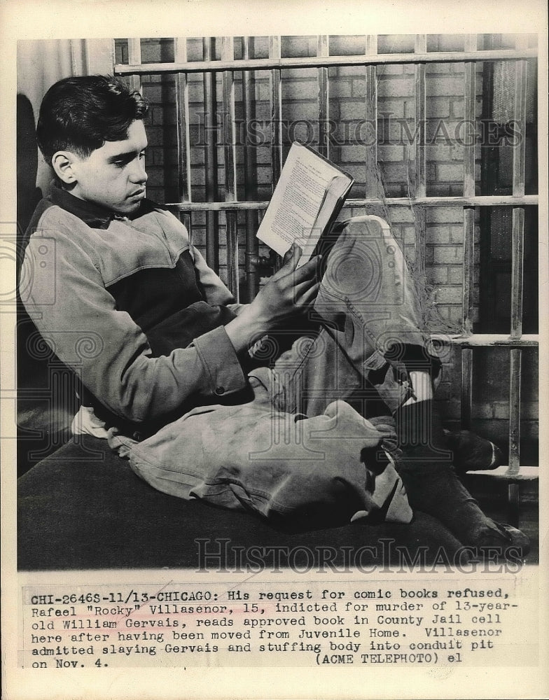 1948 Press Photo Raphael Villasenor serving time in jail - nea55904