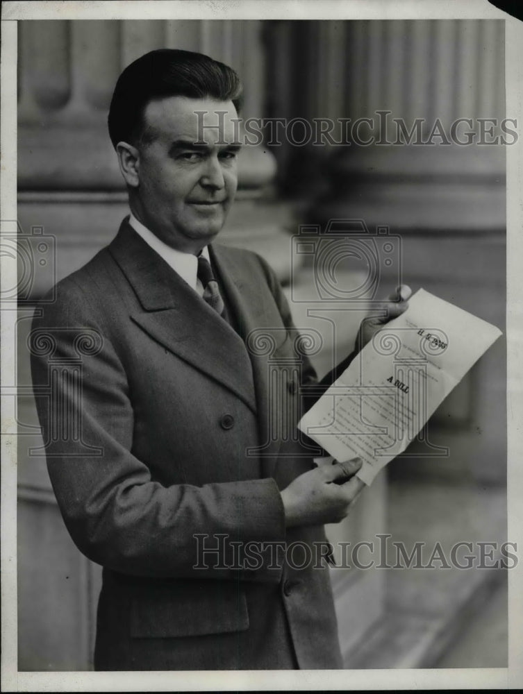 1930 Press Photo Cong. U.S. Stone of Oklahoma Federal Employees - nea59014