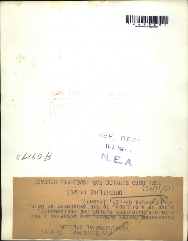 1946 Press Photo Ambassador Robert Murphy