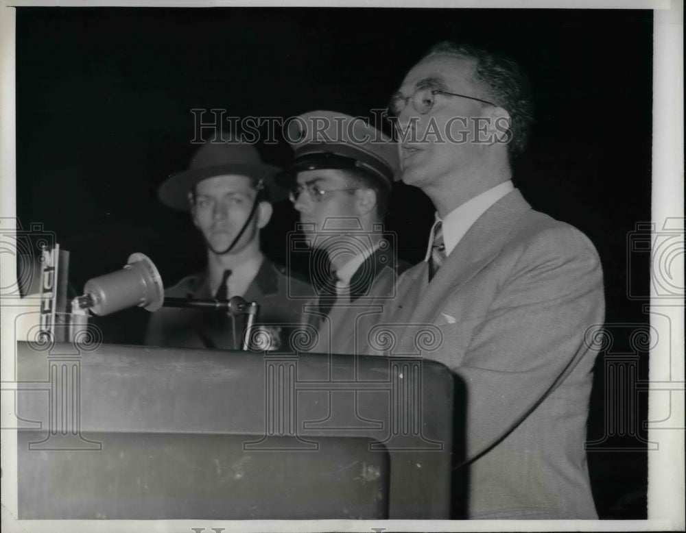 1939 Press Photo Attorney General Frank Murphy Addressing Audience In Court