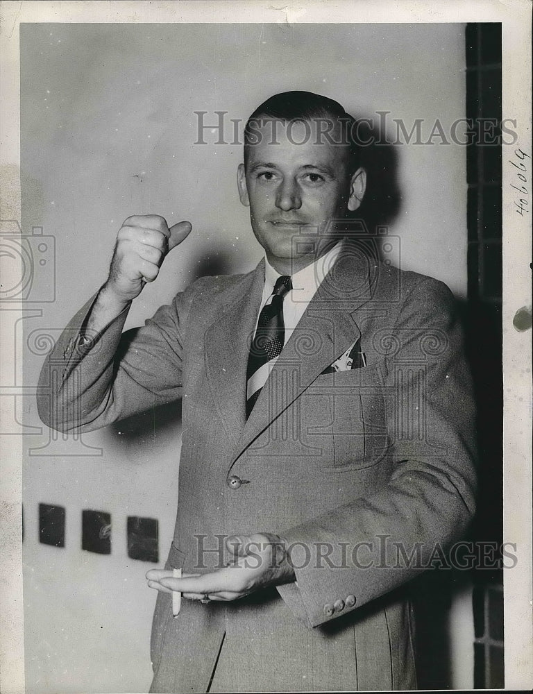 1937 Press Photo Silas Huffman Hershey Pennsylvania Chocolate