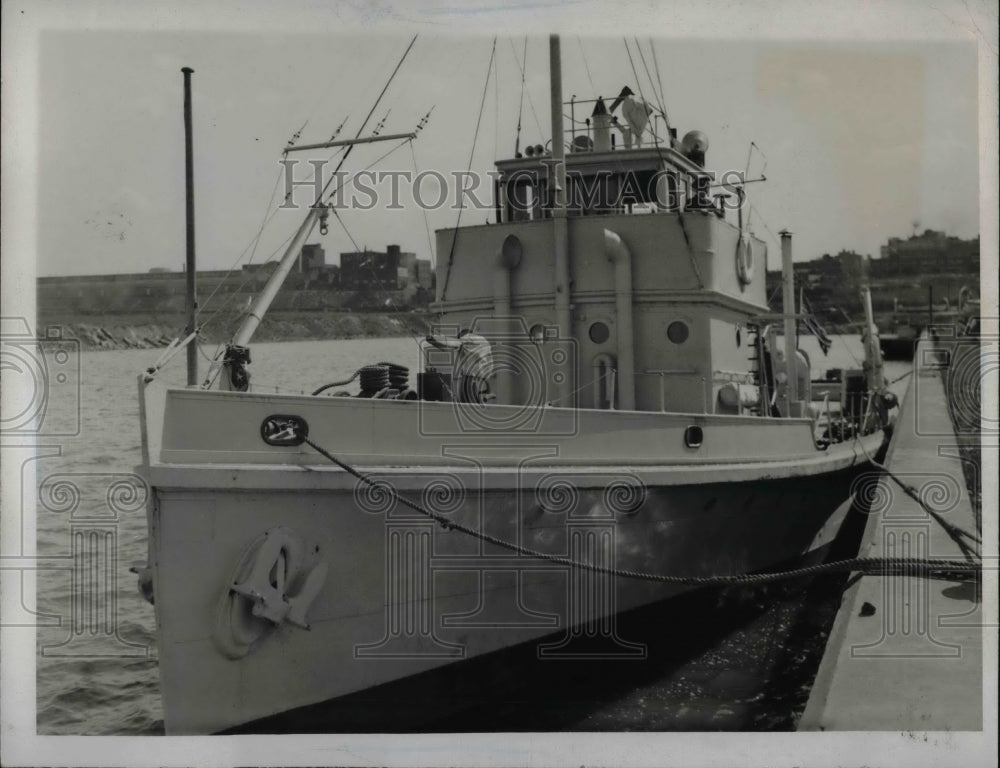 1938 Press Photo US Patrol Boat &quot;Patriot&quot; at Dock - nea65966
