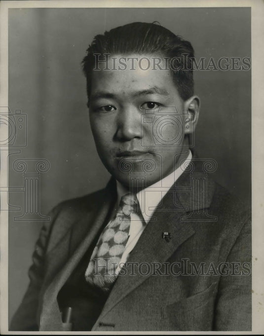 1929 Press Photo J.F Yep a man who lives at the YMCA.