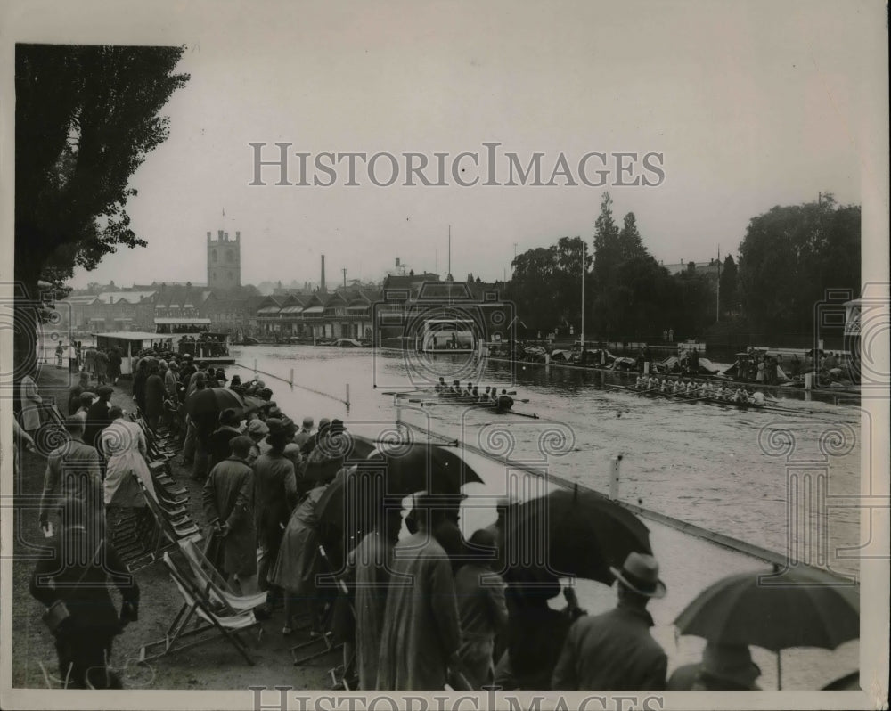 1929 Press Photo London Rowing Club Vs.Canada Argonant R.C. Henley Royal Regatta